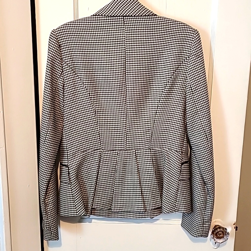 Whbm Single-Button Houndstooth Blazer - image 4
